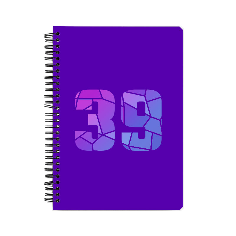 39 Number Notebook (Purple, A5 Size, 100 Pages, Ruled, 6 Pack)