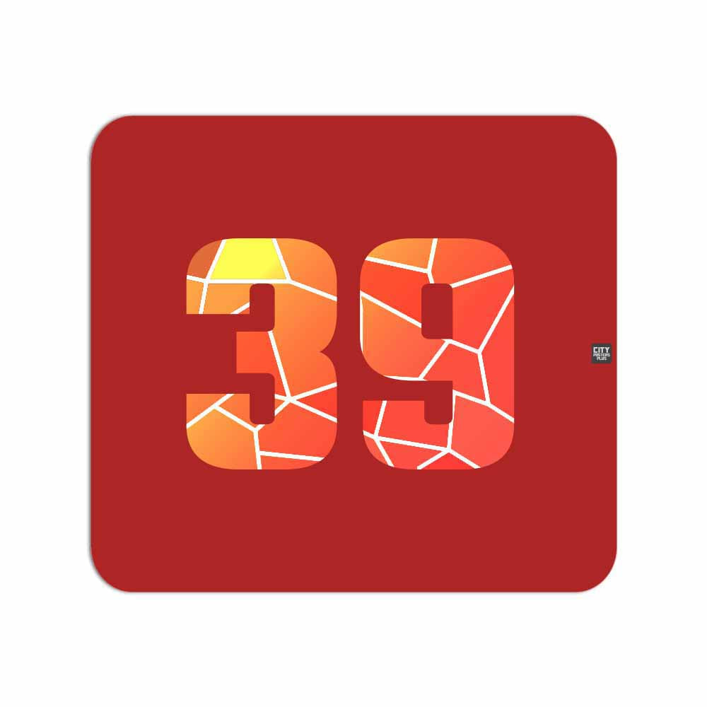 39 Number Mousepad (Red)