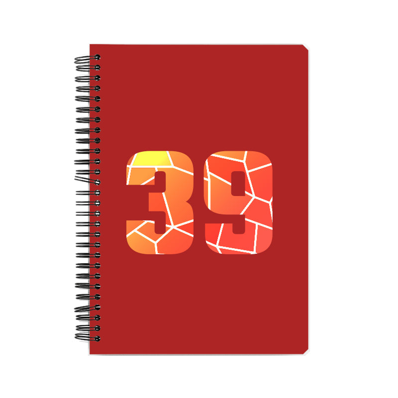 39 Number Notebook (Red, A5 Size, 100 Pages, Ruled, 6 Pack)