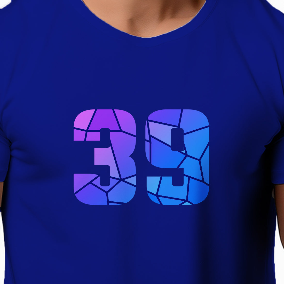 39 Number Men Unisex T-Shirt | Custom Number Graphic Tee (Royal Blue)
