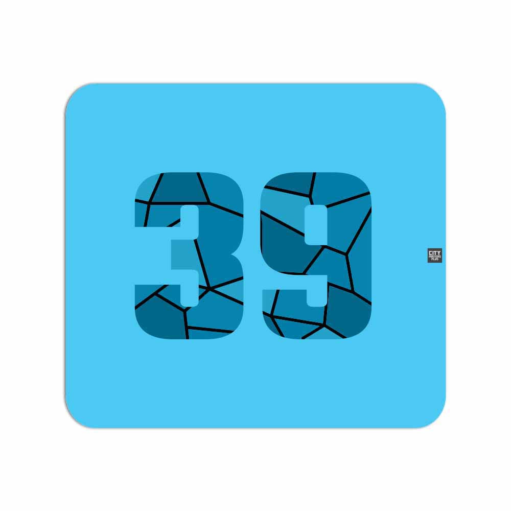 39 Number Mousepad (Sky Blue)