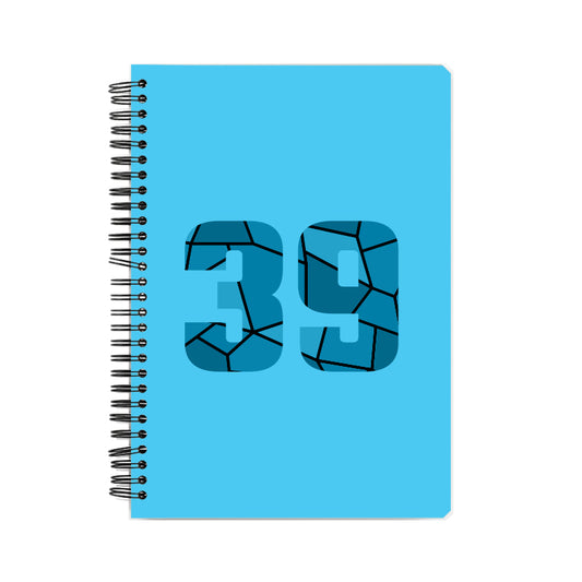 39 Number Notebook (Sky Blue, A5 Size, 100 Pages, Ruled, 6 Pack)