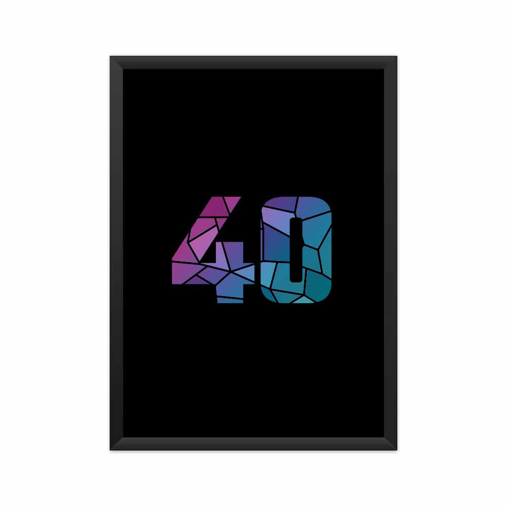 40 Number Framed Poster