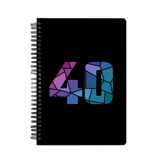 40 Number Notebook (Black, A5 Size, 100 Pages, Ruled, 6 Pack)