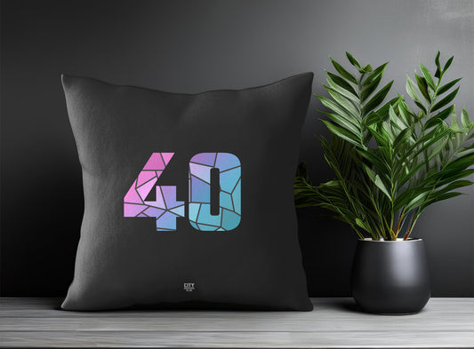 40 Number Pillow Case (Charcoal Grey)