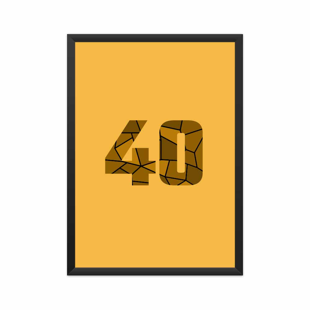 40 Number Framed Poster