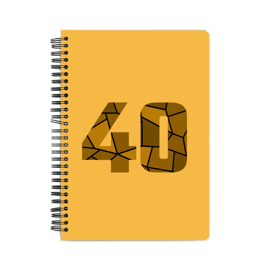 40 Number Notebook (Golden Yellow, A5 Size, 100 Pages, Ruled, 6 Pack)