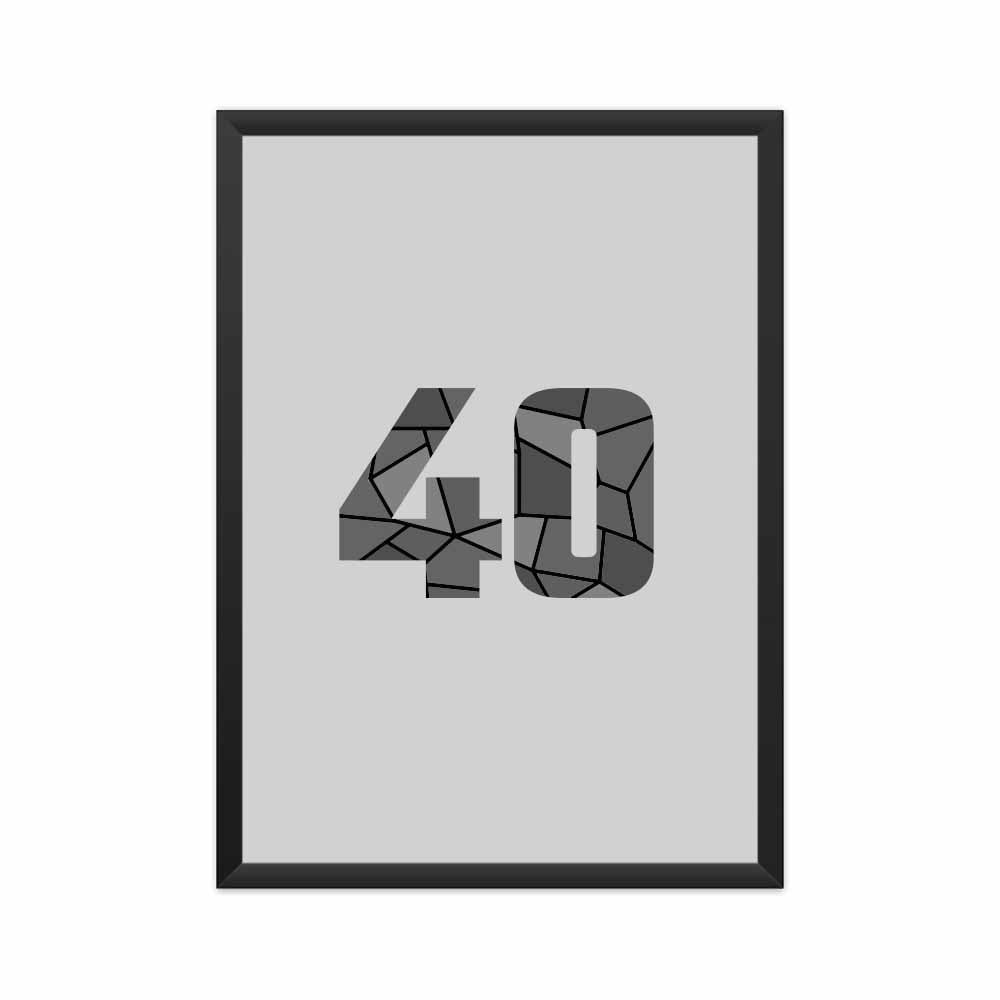 40 Number Framed Poster