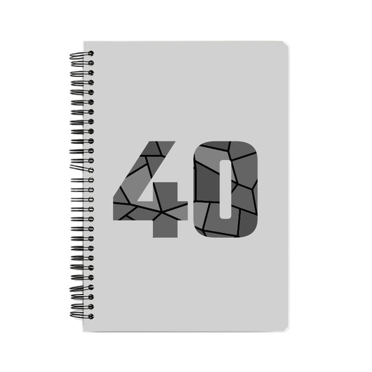 40 Number Notebook (Melange Grey, A5 Size, 100 Pages, Ruled, 6 Pack)