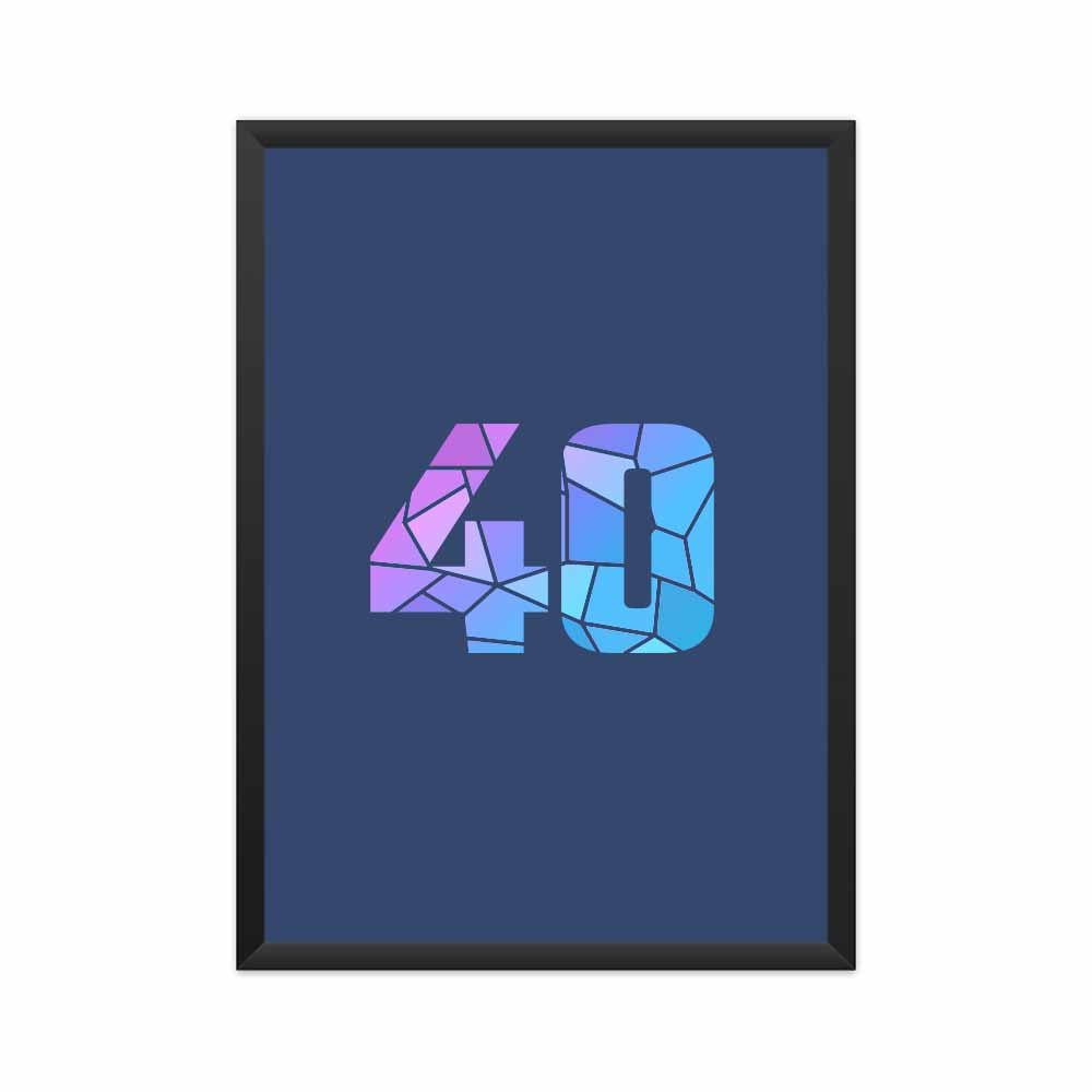 40 Number Framed Poster