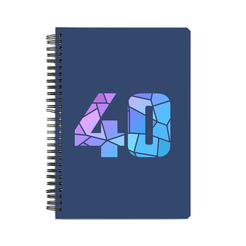 40 Number Notebook (Navy Blue, A5 Size, 100 Pages, Ruled, 6 Pack)