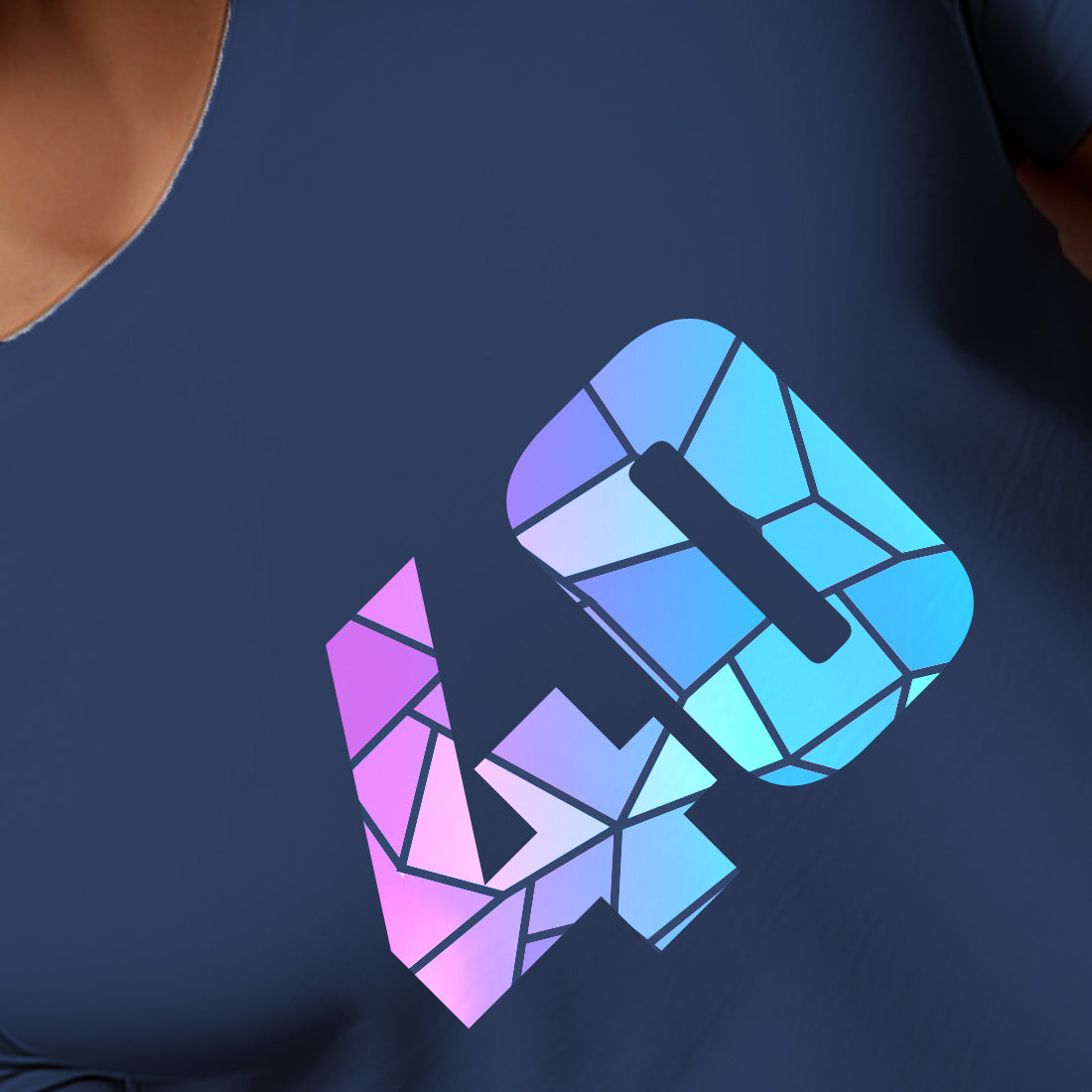 40 Number Men Unisex T-Shirt | Custom Number Graphic Tee (Navy Blue)