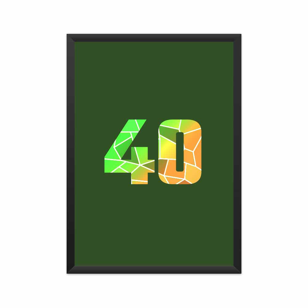 40 Number Framed Poster