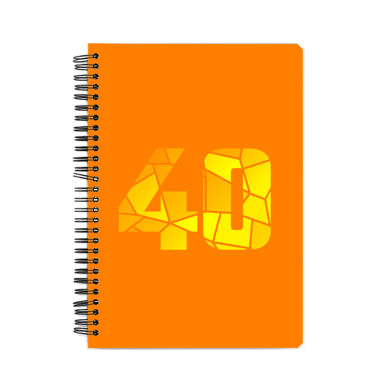 40 Number Notebook (Orange, A5 Size, 100 Pages, Ruled, 6 Pack)