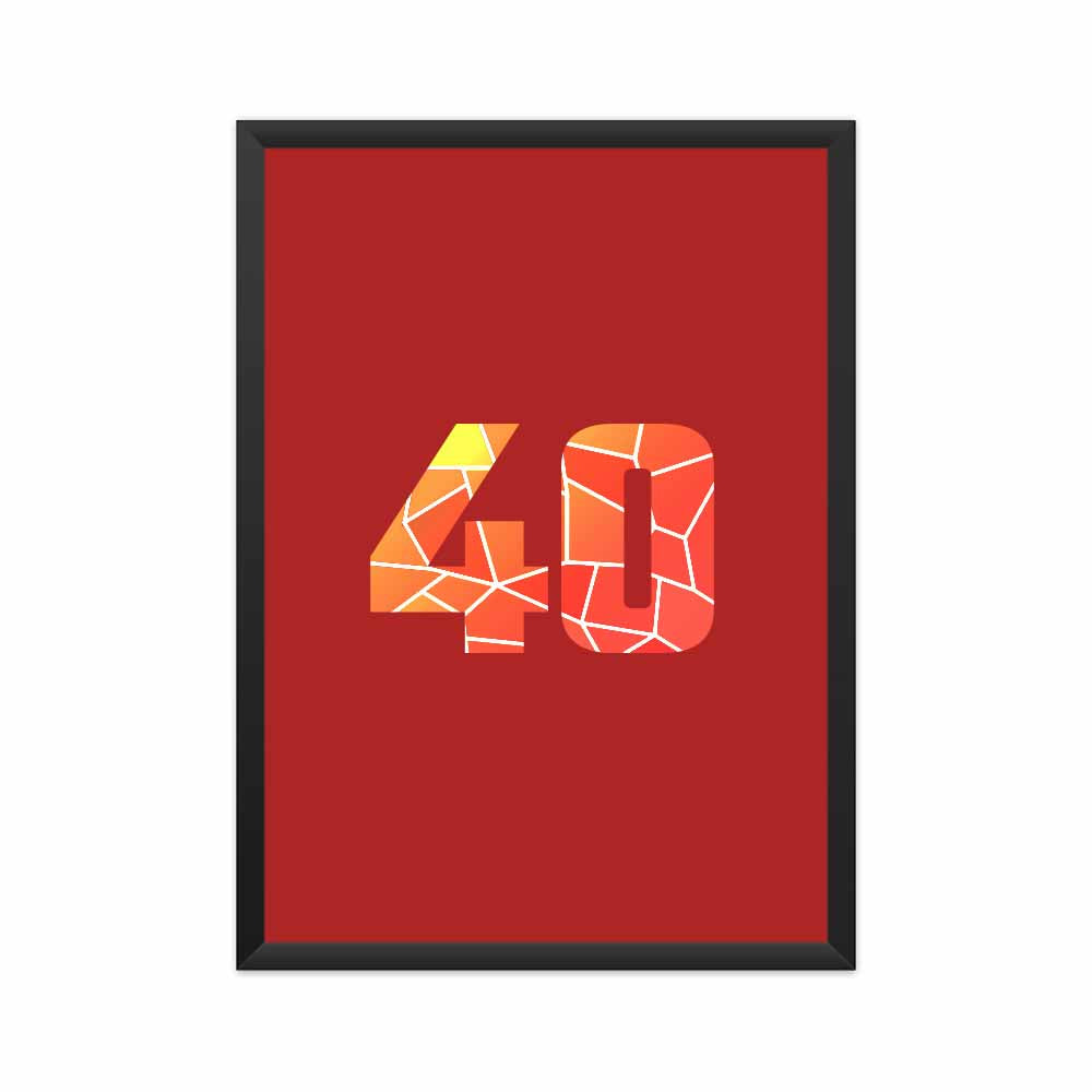 40 Number Framed Poster