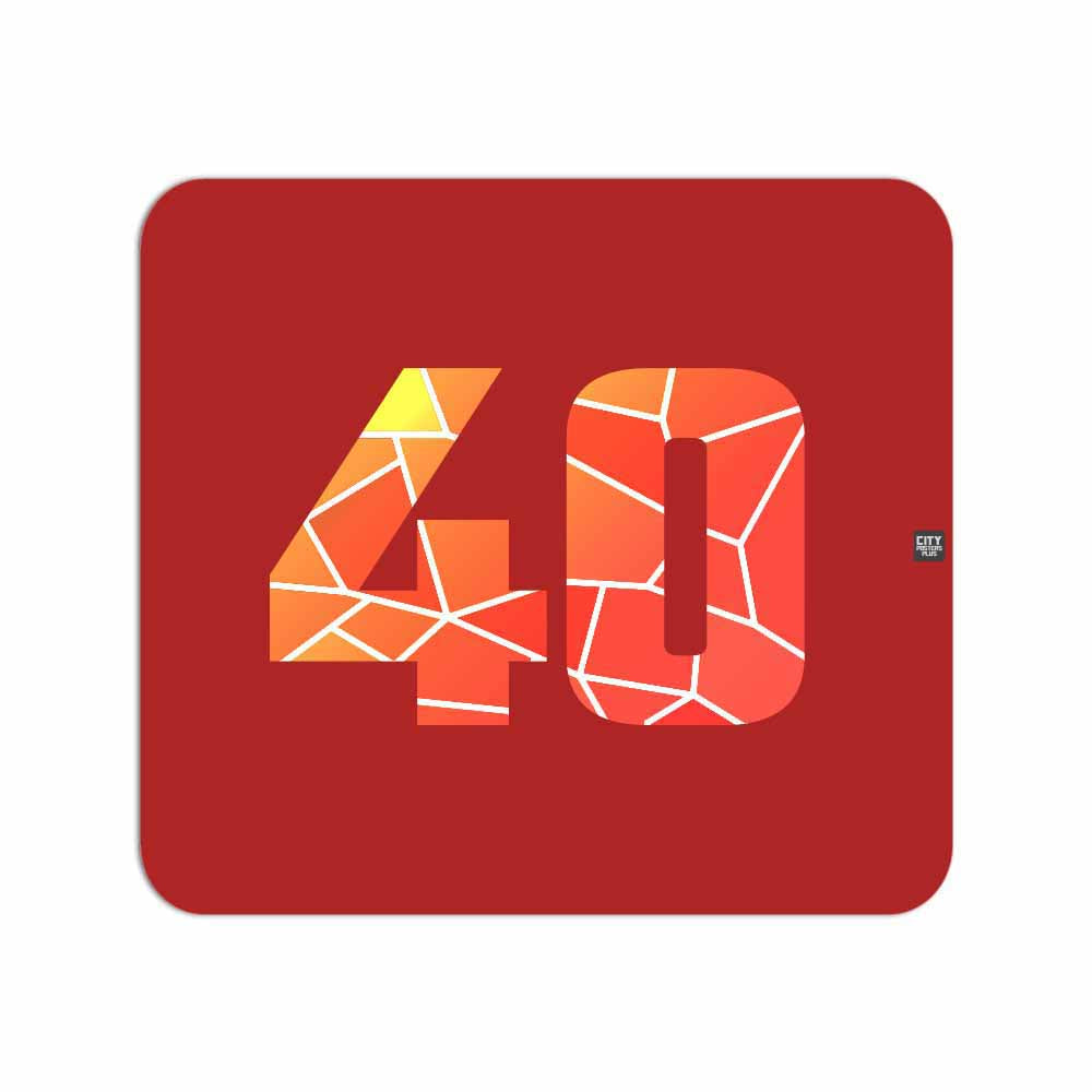 40 Number Mousepad (Red)