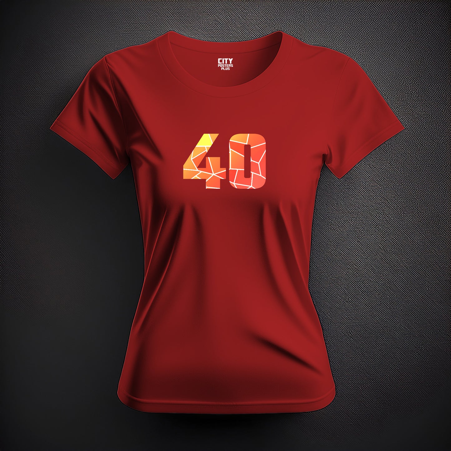 40 Number Women T-Shirt (Red)