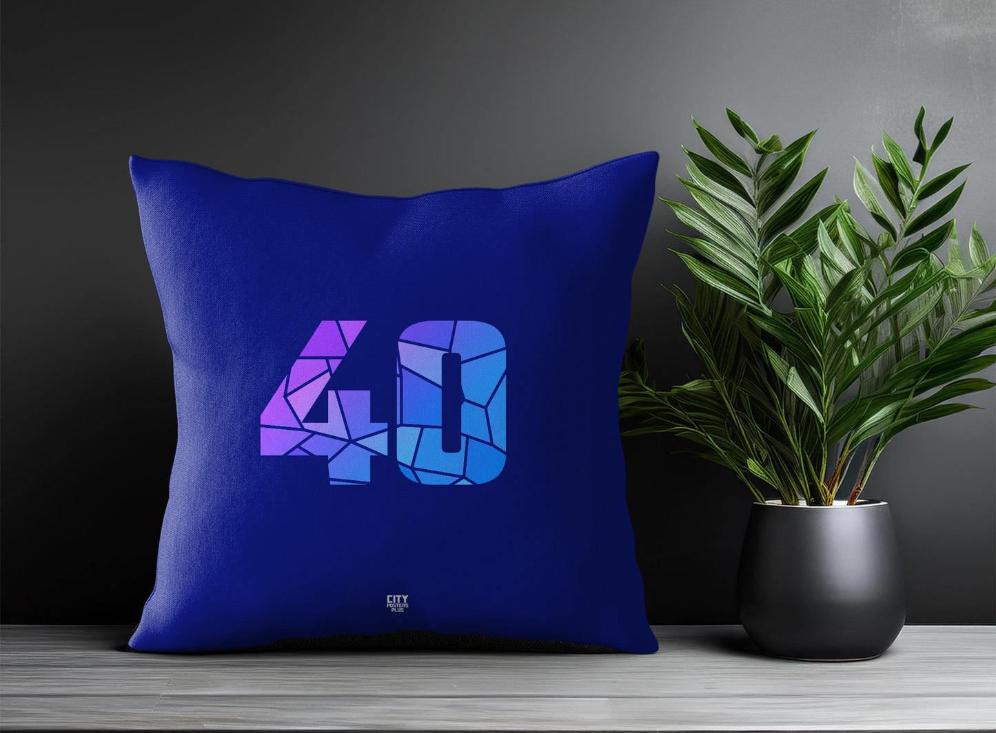 40 Number Pillow Case (Royal Blue)