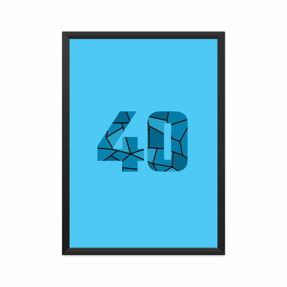 40 Number Framed Poster