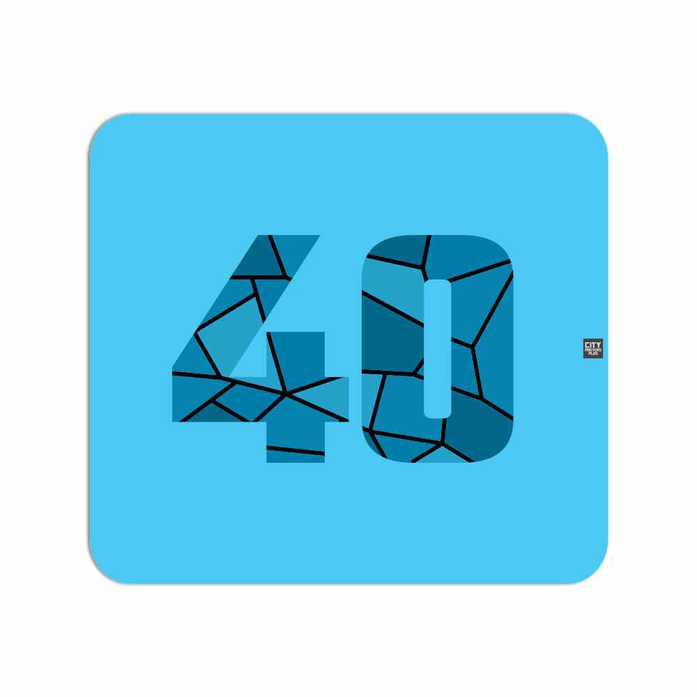40 Number Mousepad (Sky Blue)