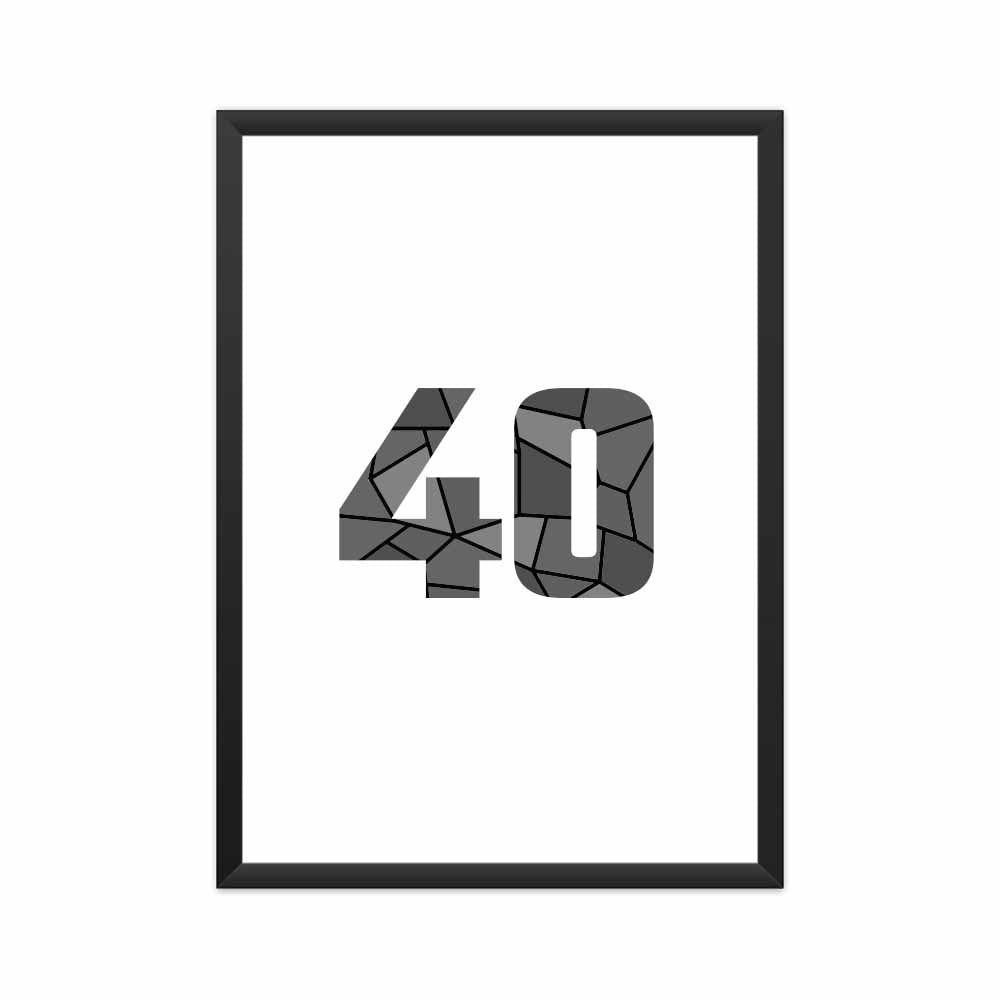 40 Number Framed Poster