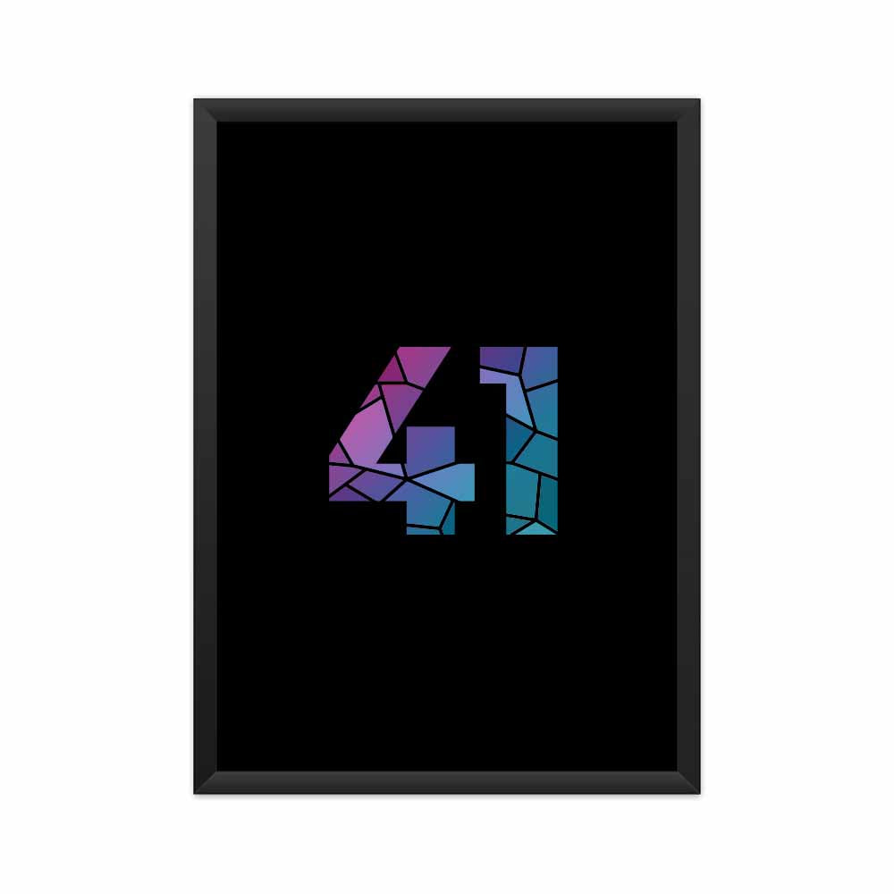 41 Number Framed Poster