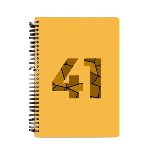 41 Number Notebook (Golden Yellow, A5 Size, 100 Pages, Ruled, 6 Pack)