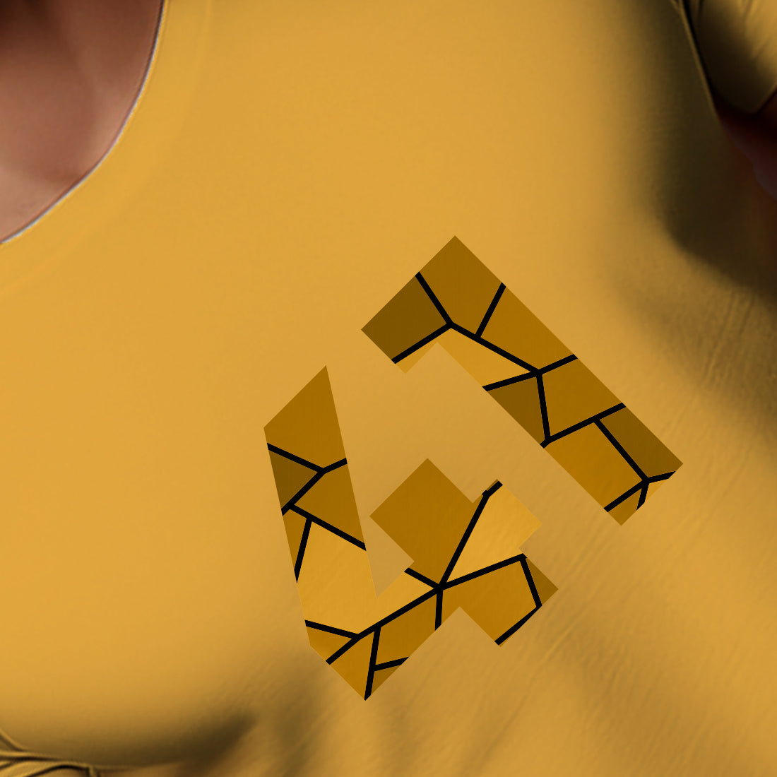 41 Number Men Unisex T-Shirt | Custom Number Graphic Tee (Golden Yellow)