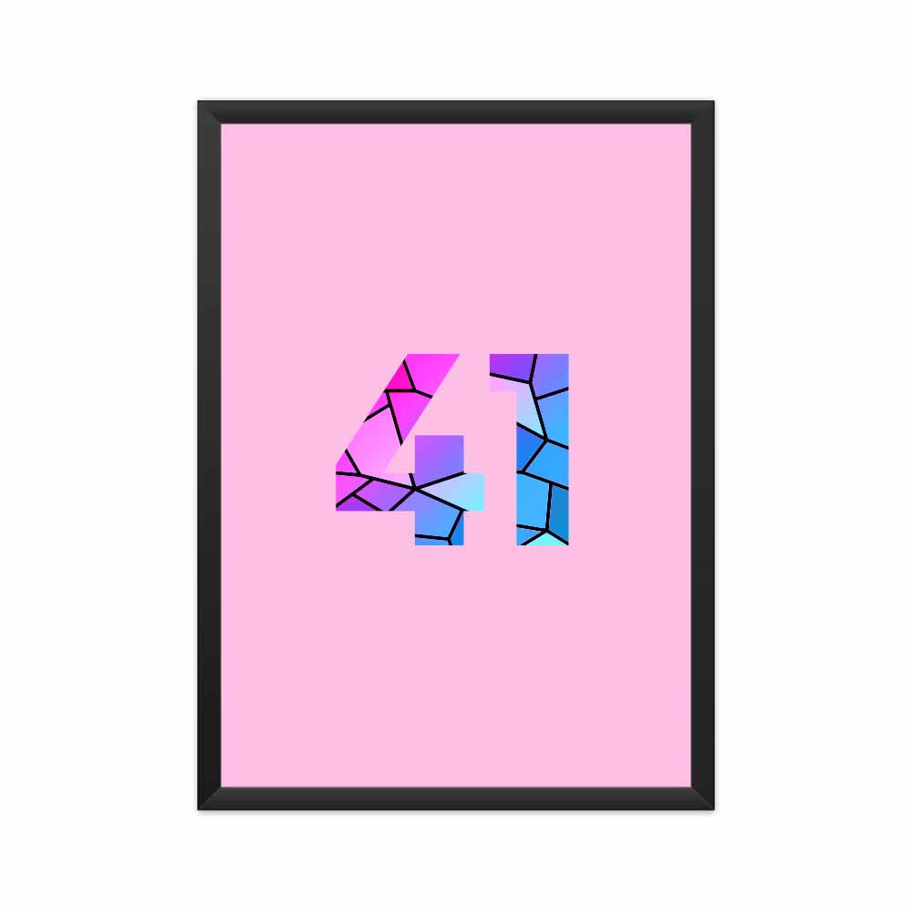 41 Number Framed Poster