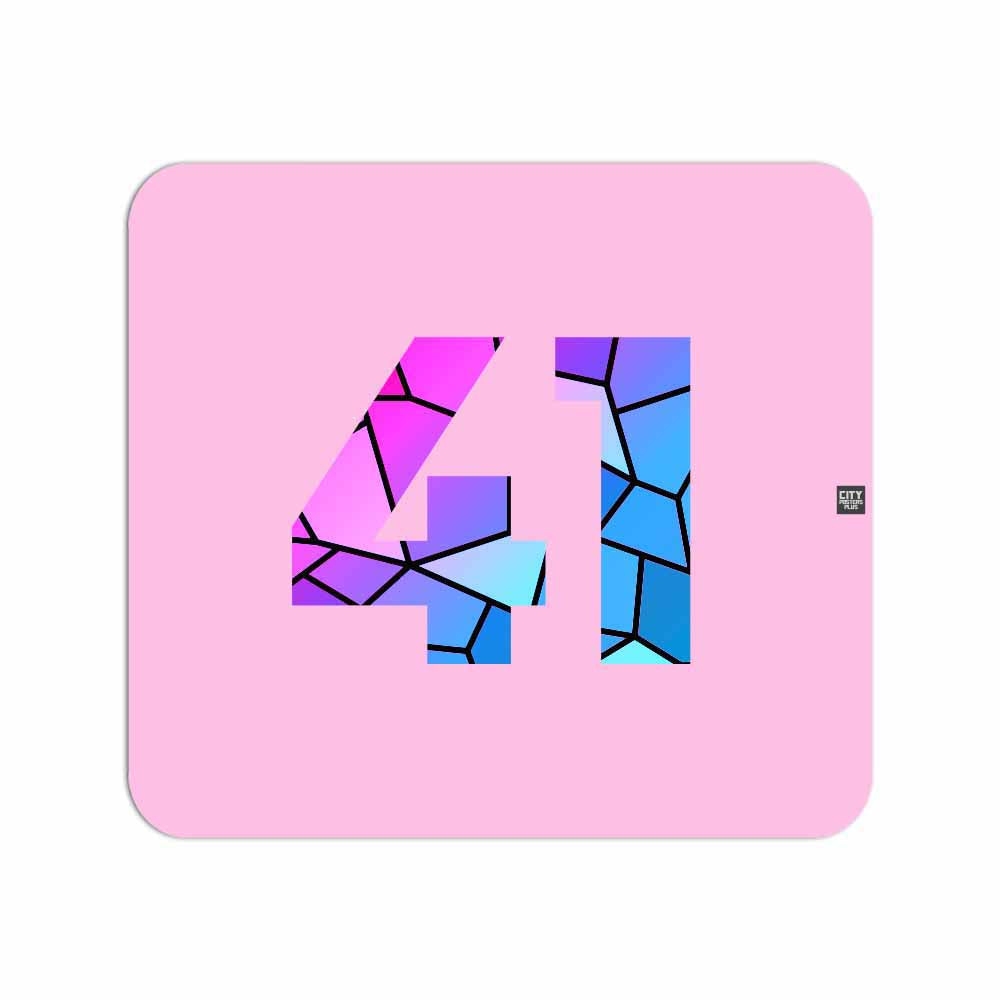 41 Number Mousepad (Light Pink)