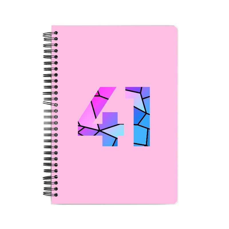 41 Number Notebook (Light Pink, A5 Size, 100 Pages, Ruled, 6 Pack)