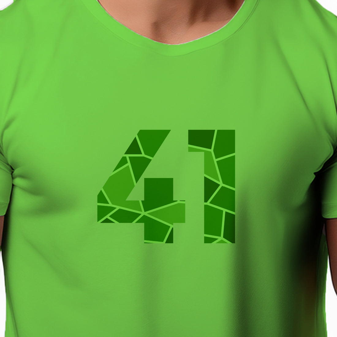 41 Number Men Unisex T-Shirt | Custom Number Graphic Tee (Liril Green)