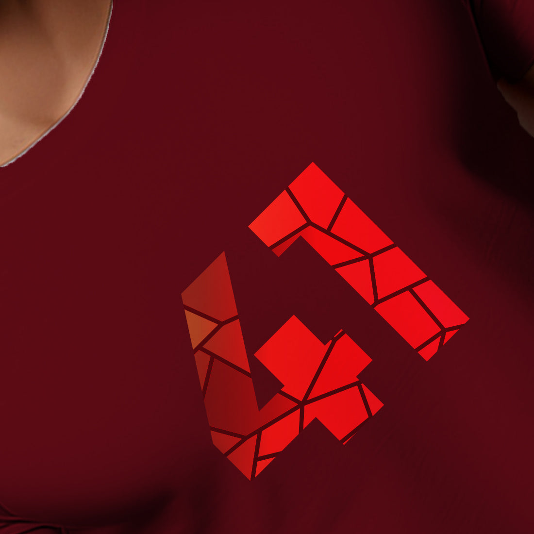 41 Number Men Unisex T-Shirt | Custom Number Graphic Tee (Maroon)