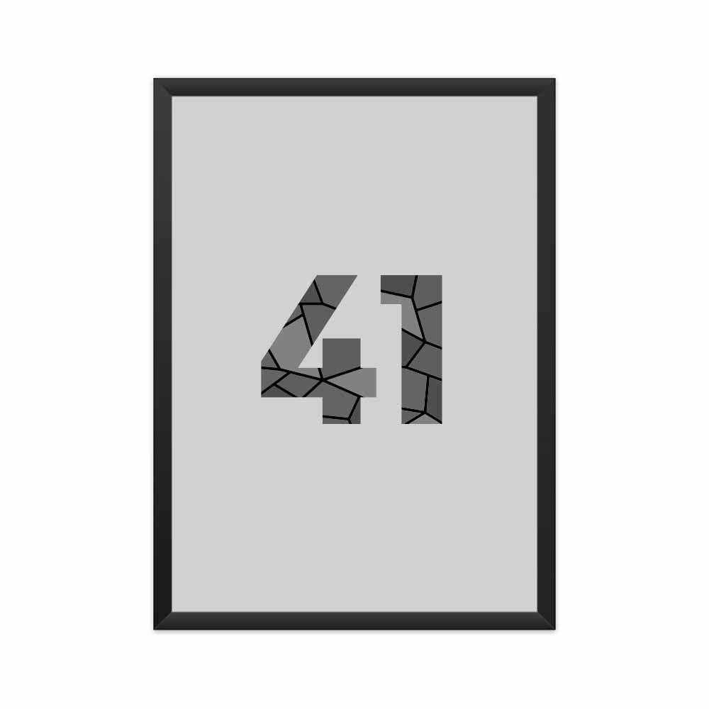 41 Number Framed Poster