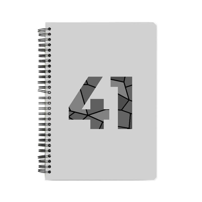 41 Number Notebook (Melange Grey, A5 Size, 100 Pages, Ruled, 6 Pack)