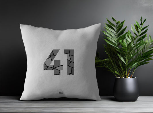 41 Number Pillow Case (Melange Grey)