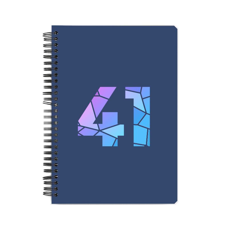 41 Number Notebook (Navy Blue, A5 Size, 100 Pages, Ruled, 6 Pack)