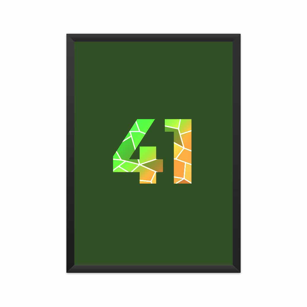 41 Number Framed Poster