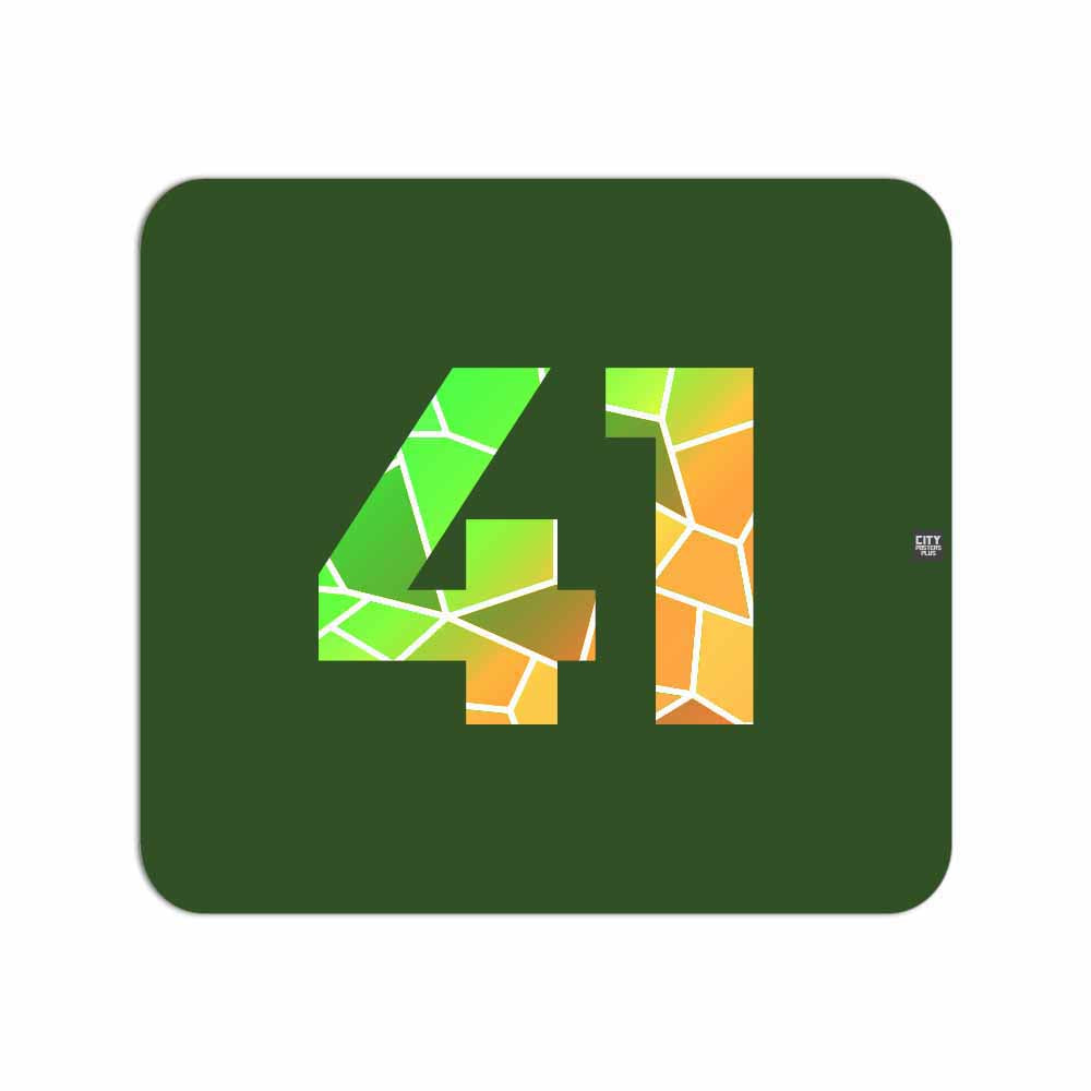 41 Number Mousepad (Olive Green)