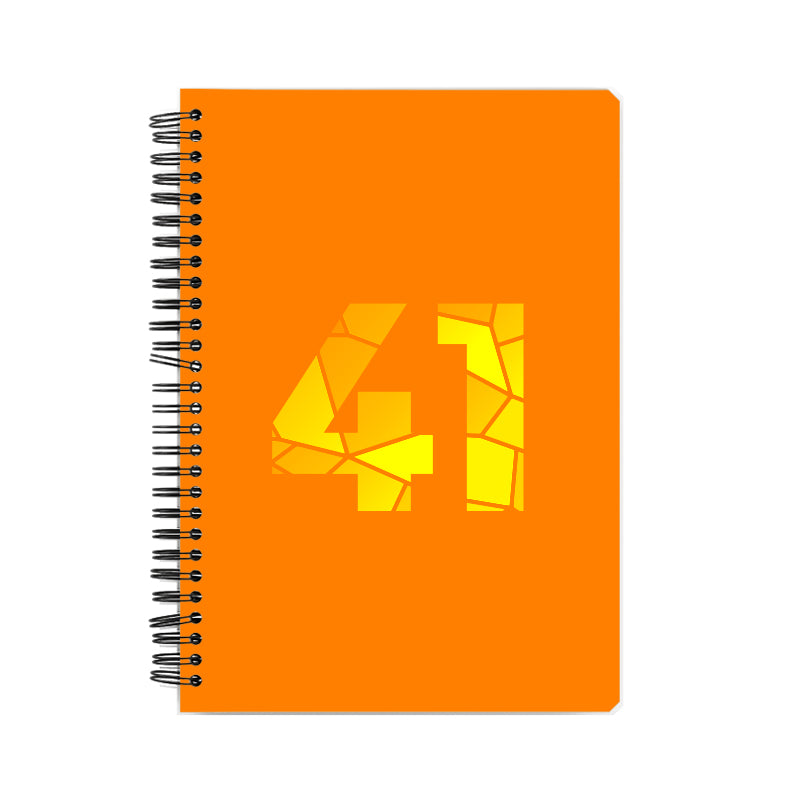 41 Number Notebook (Orange, A5 Size, 100 Pages, Ruled, 6 Pack)