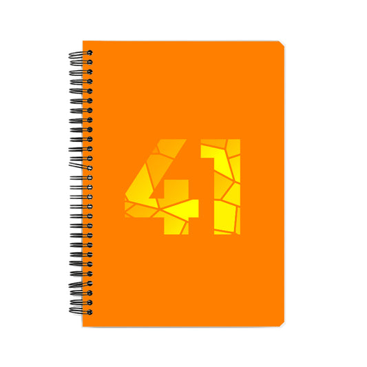 41 Number Notebook (Orange, A5 Size, 100 Pages, Ruled, 6 Pack)