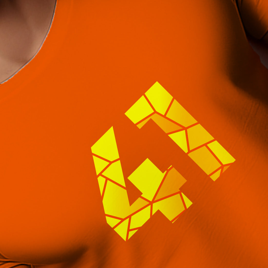 41 Number Men Unisex T-Shirt | Custom Number Graphic Tee (Orange)
