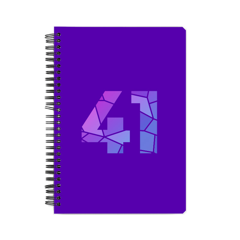 41 Number Notebook (Purple, A5 Size, 100 Pages, Ruled, 6 Pack)