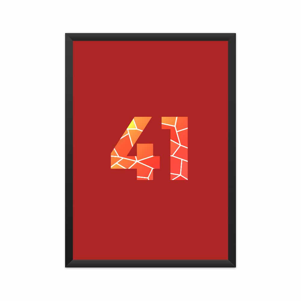 41 Number Framed Poster