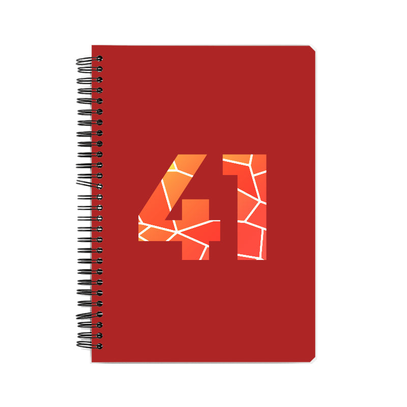 41 Number Notebook (Red, A5 Size, 100 Pages, Ruled, 6 Pack)