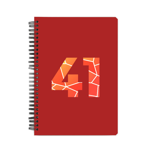 41 Number Notebook (Red, A5 Size, 100 Pages, Ruled, 6 Pack)