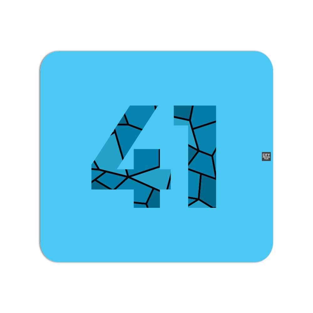 41 Number Mousepad (Sky Blue)