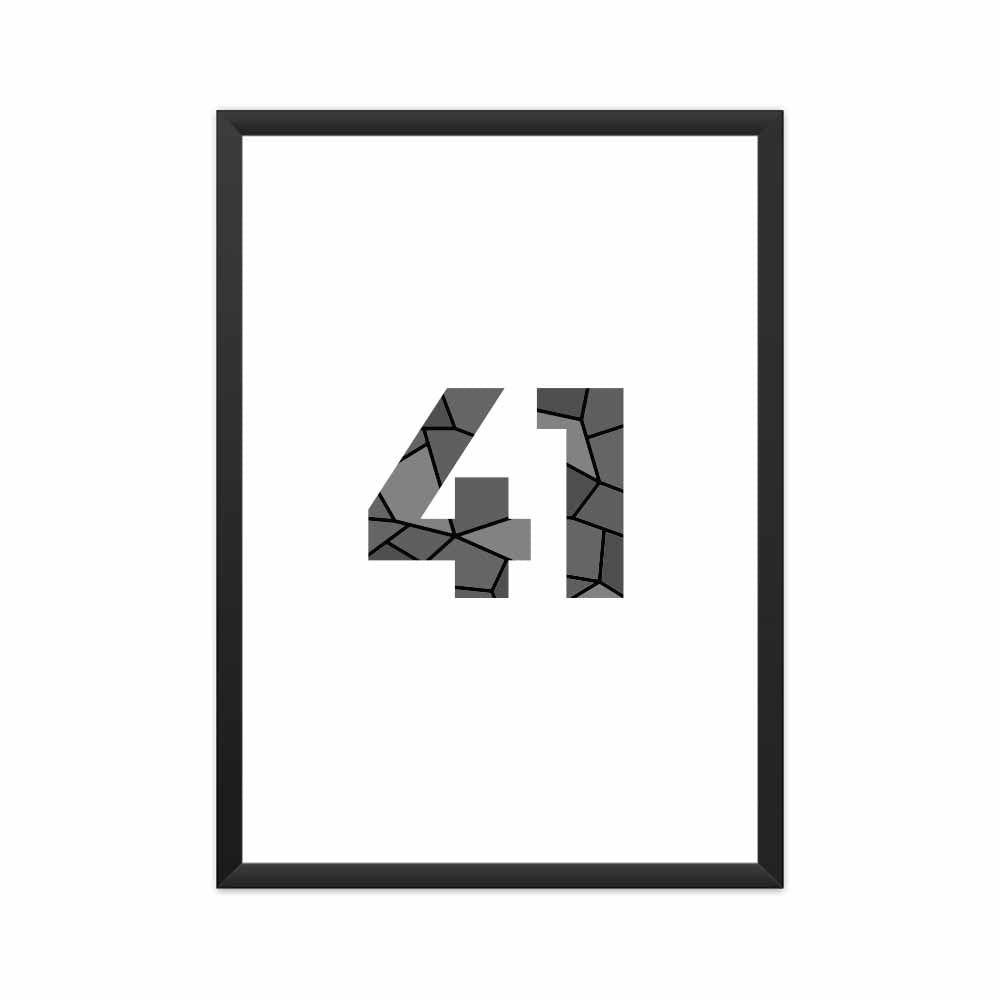 41 Number Framed Poster