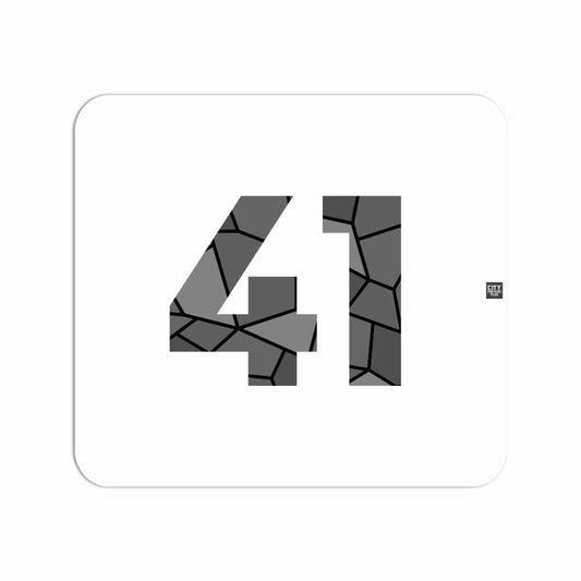 41 Number Mousepad (White)