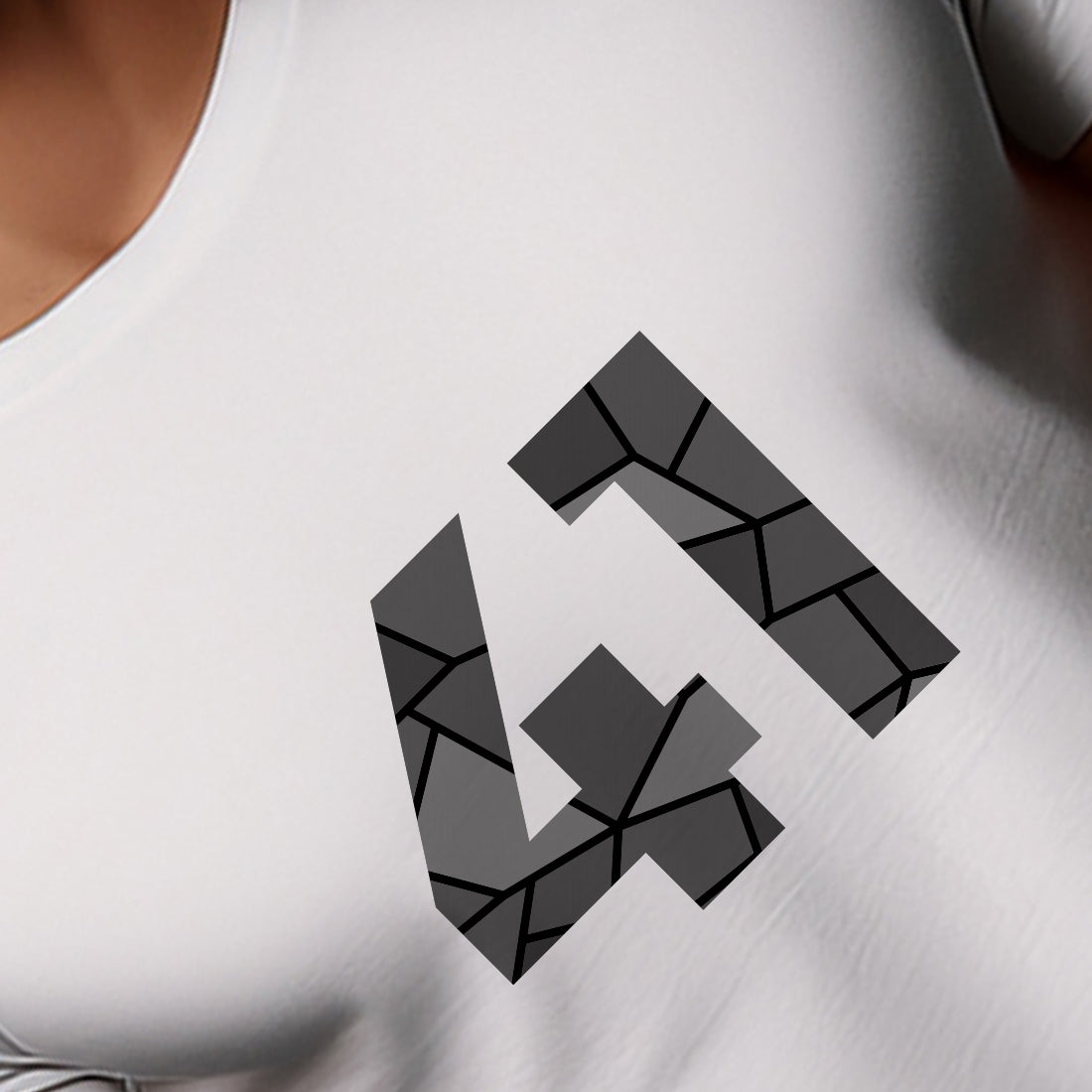 41 Number Men Unisex T-Shirt | Custom Number Graphic Tee (White)